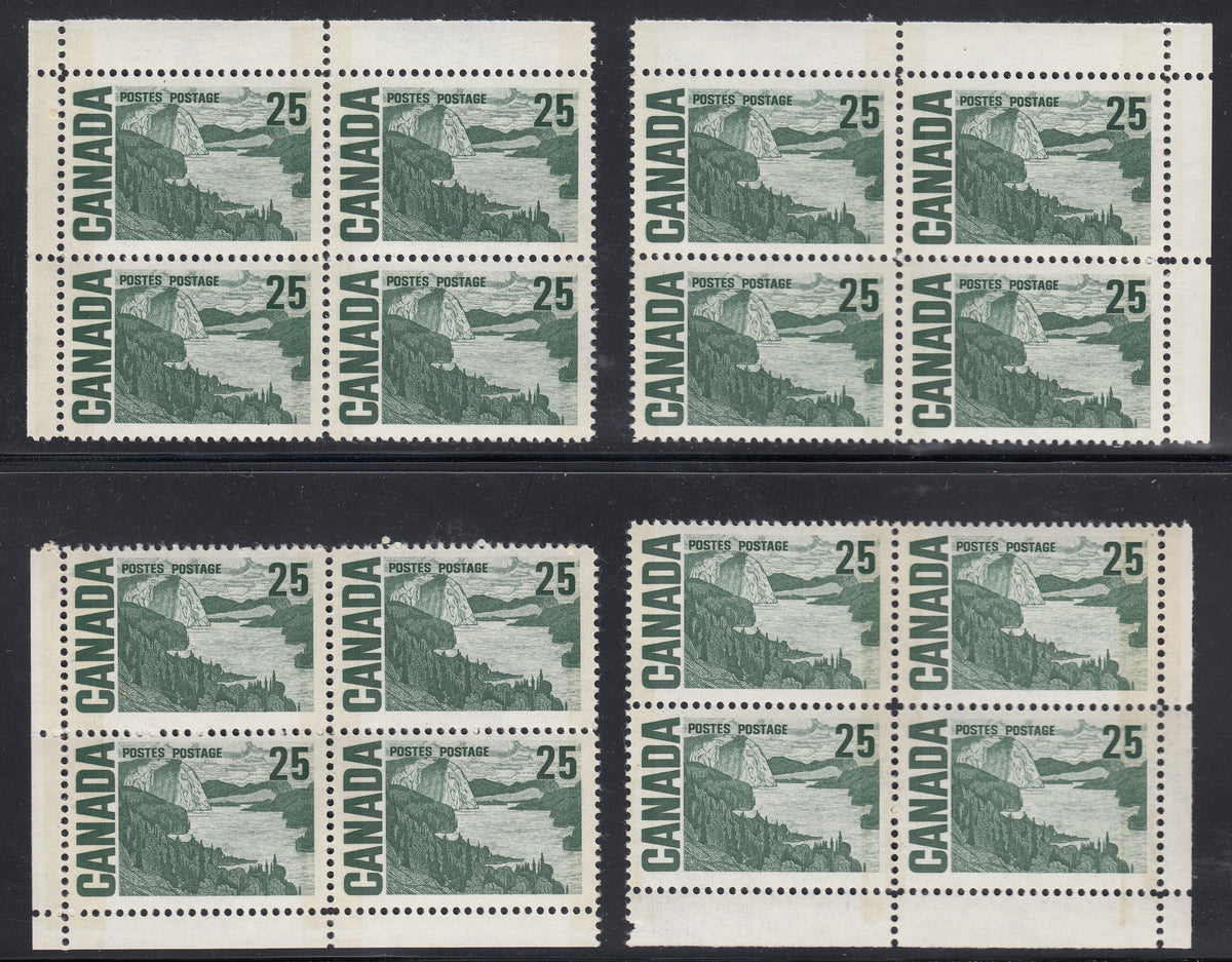 0465CA1712 - Canada #465pi Mint Corner Block Matched Set
