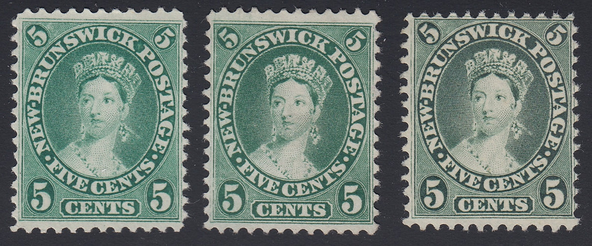 0008NB1802 - New Brunswick #8, 8a, 8b  Mint Shade Set