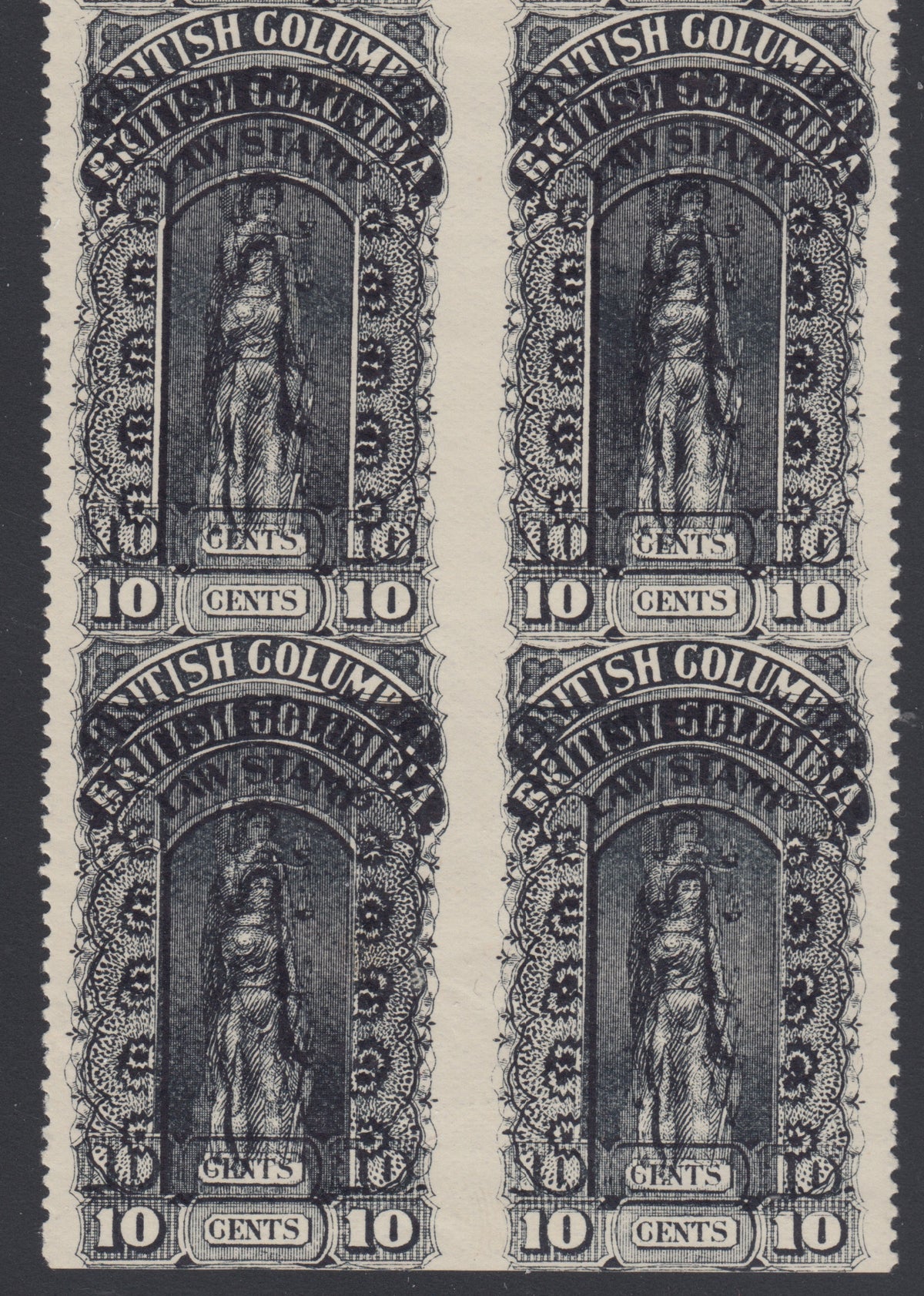 0016BC2204 - BCL16c,d - Imperforate, Double Print Block of 4 - UNIQUE