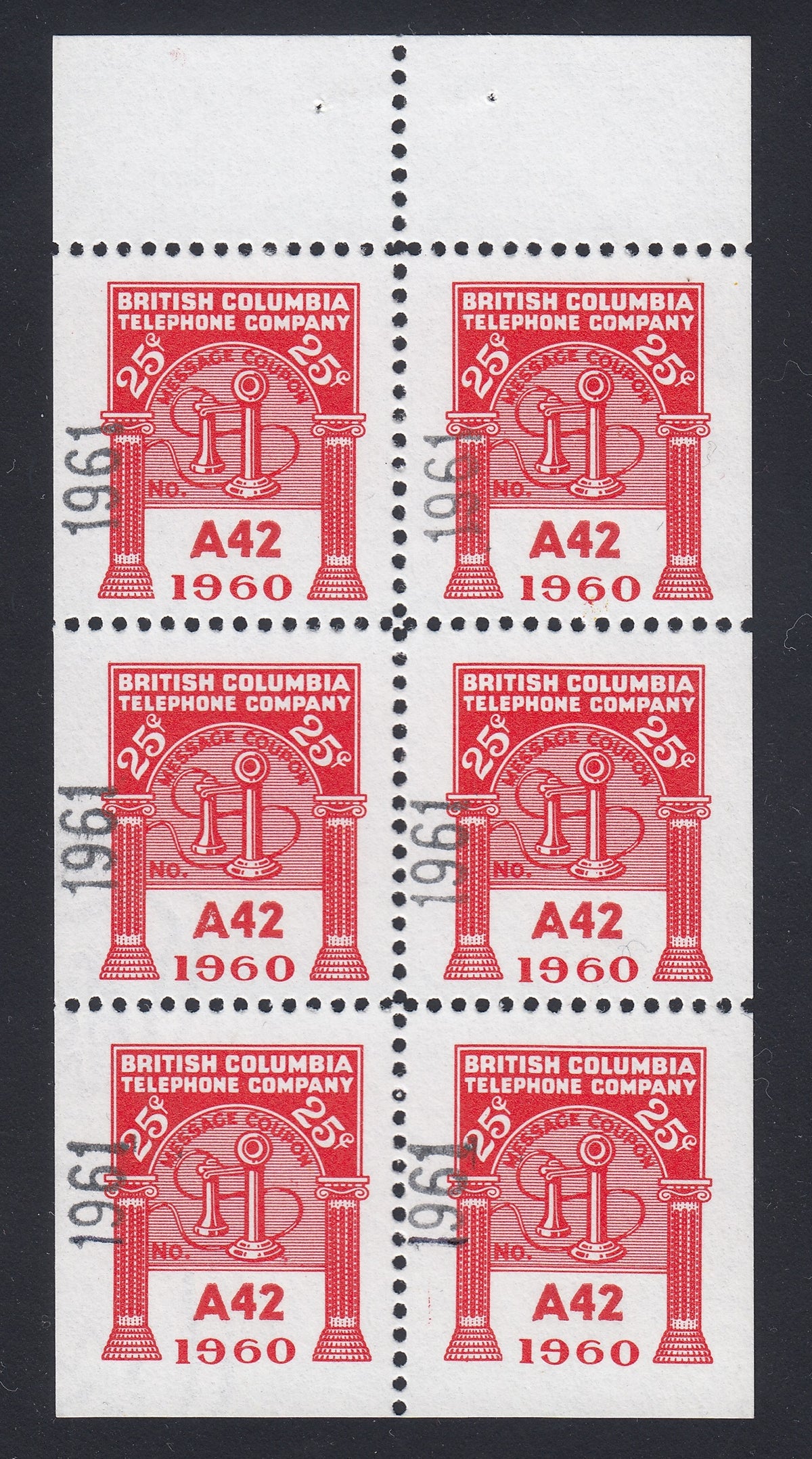 0292BC1801 - BCT194 - Mint Booklet Pane, Watermarked