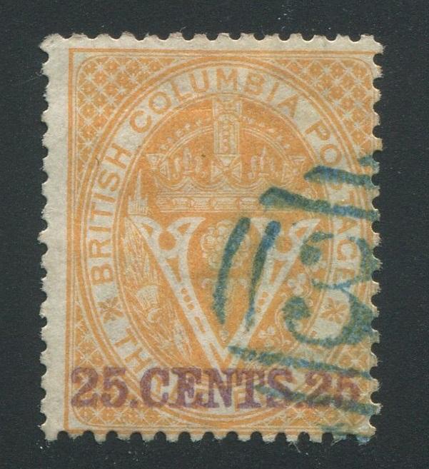 0011BC1709 - British Columbia #11 - Used - Deveney Stamps Ltd. Canadian Stamps