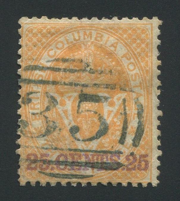 0011BC1709 - British Columbia #11 - Used Numeral Cancel '35' - Deveney Stamps Ltd. Canadian Stamps