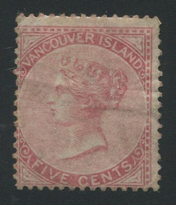 0005BC1707 - British Columbia #5 - Used - Deveney Stamps Ltd. Canadian Stamps