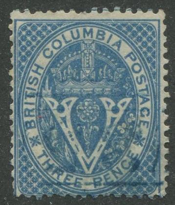 0007BC1707 - British Columbia #7 - Used Numeral Cancel '35' - Deveney Stamps Ltd. Canadian Stamps