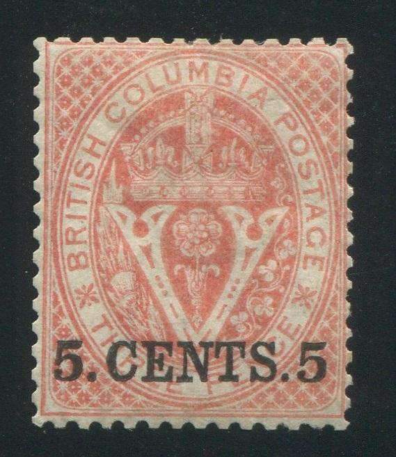 0009BC1709 - British Columbia #9 - Mint - Deveney Stamps Ltd. Canadian Stamps