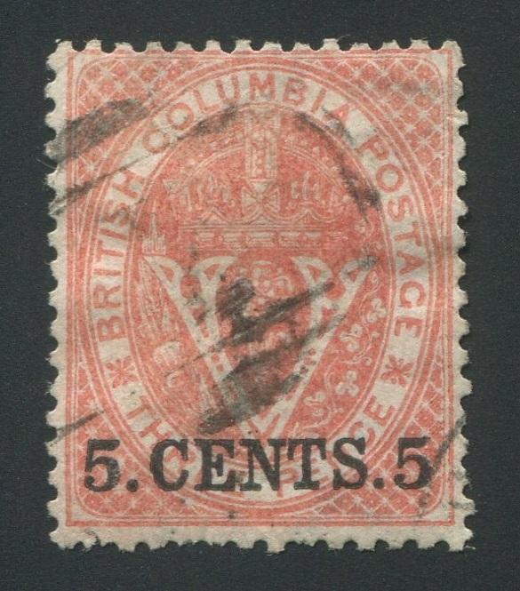 0009BC1709 - British Columbia #9 - Used - Deveney Stamps Ltd. Canadian Stamps