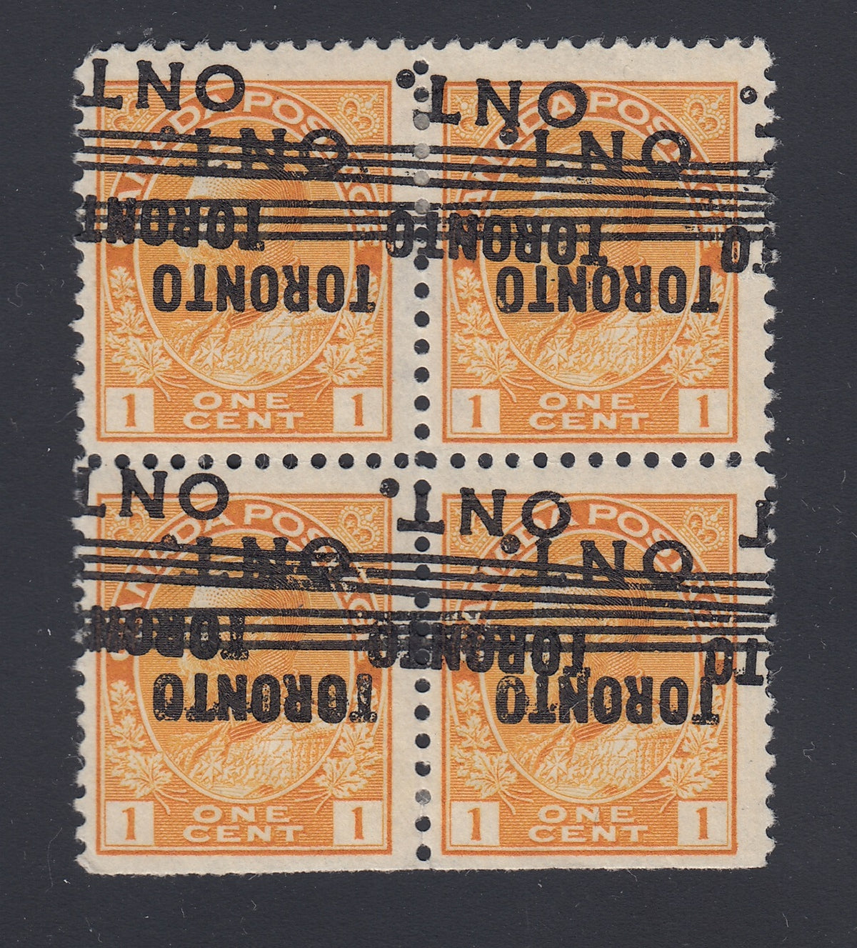 TORO012105 - TORONTO 12-105-ID  Rare Block of 4