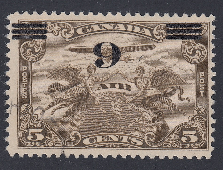 0003CA1805 - Canada C3a - Used &#39;Inverted Surcharge&#39; Variety