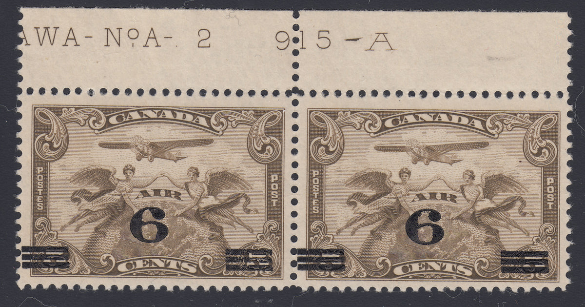 0003CA1802 - Canada C3i - Mint Plate Pair, &#39;Swollen Breast&#39; Variety