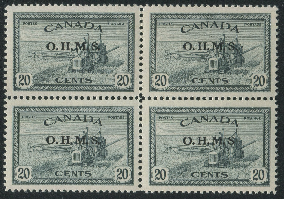 0354CA2209 - Canada O8, O8a - Mint Block of 4