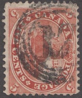 0015CA2205 - Canada #15 - 4-Ring Numeral Cancel &#39;17&#39;