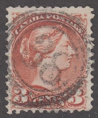 0037CA2205 - Canada #37 - 4-Ring Numeral Cancel &#39;38&#39;
