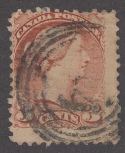 0037CA2205 - Canada #37 - 4-Ring Numeral Cancel &#39;44&#39;