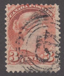 0037CA2205 - Canada #37 - 4-Ring Numeral Cancel &#39;45&#39;