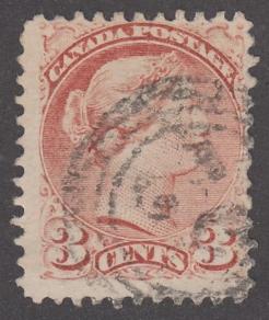 0037CA2205 - Canada #37 - 4-Ring Numeral Cancel &#39;52&#39;
