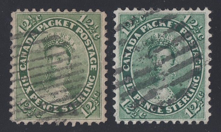 0018CA2205 - Canada #18 &amp; 18a, Set