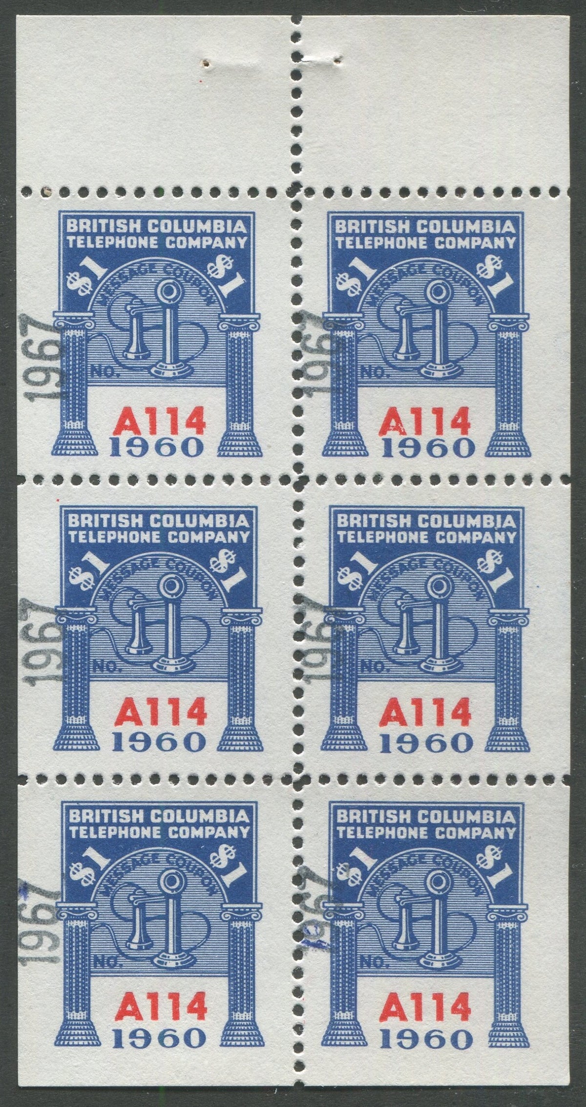 0311BC2302 - BCT213 - Mint Booklet Pane, Watermarked