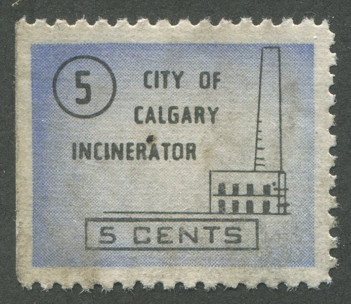 0080AL2007 - City of Calgary Incinerator Stamp - Mint, Unlisted