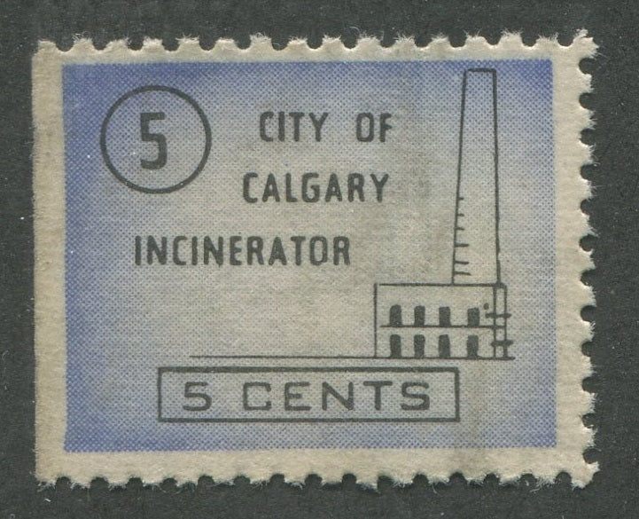 0080AL2006 - City of Calgary Incinerator Stamp - Mint, Unlisted
