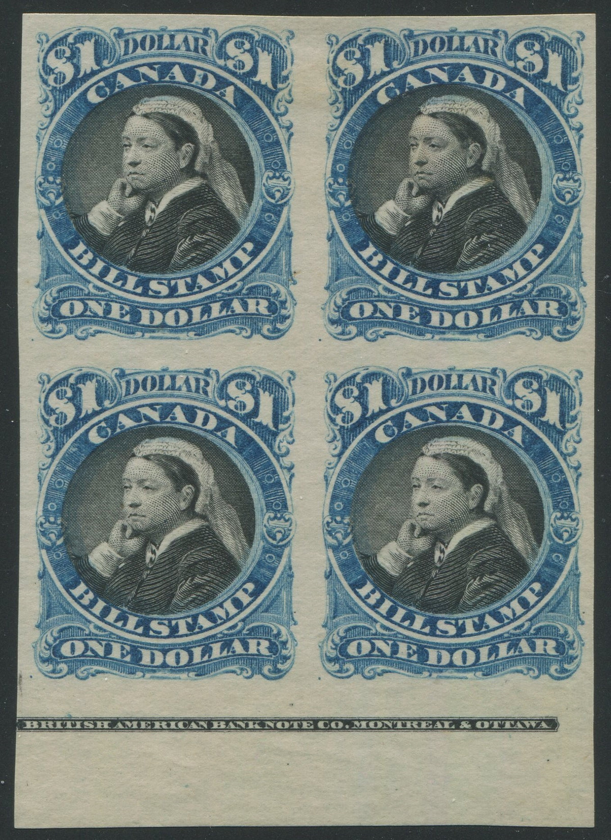 0052FB2207 - FB52a - Mint, Imperf Imprint Plate Block