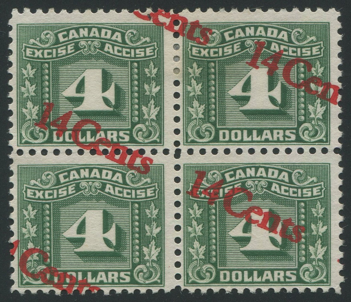 0125FX2207 - FX125b,f - Mint Block of 4