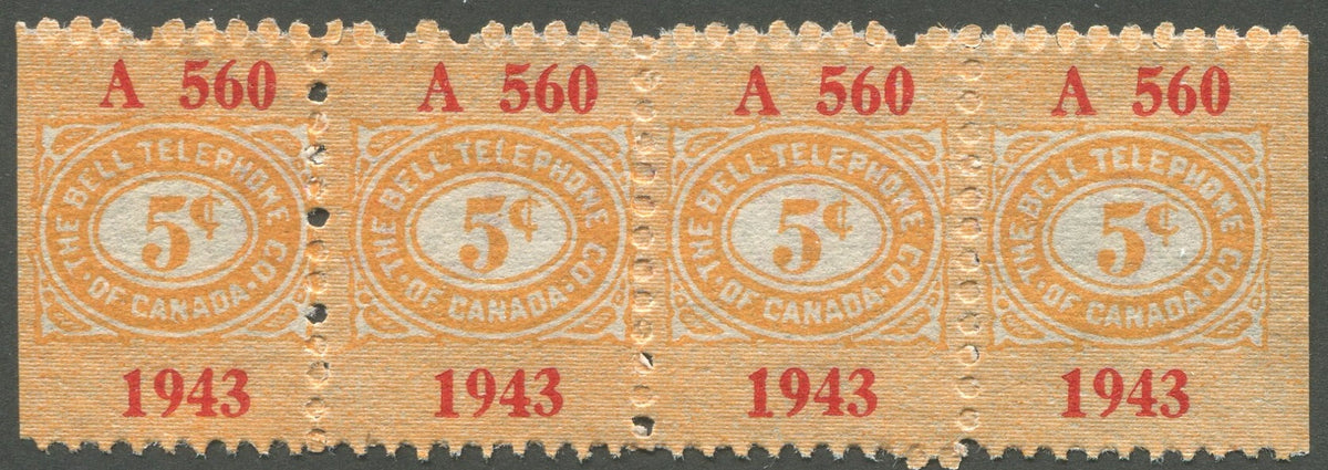 0233BT2011 - TBT119 - Mint Strip of 4, Watermarked