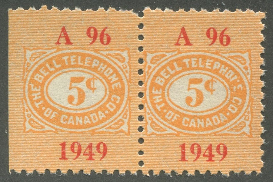 0245BT2011 - TBT131a - Mint Pair, &#39;Telephoie&#39; Error