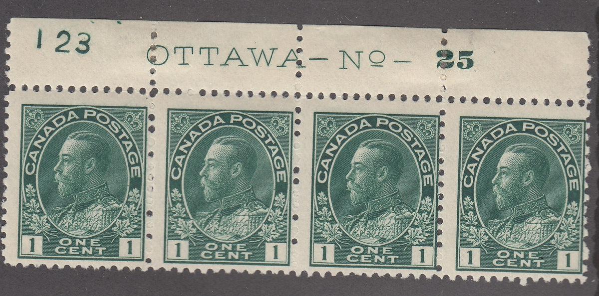 0104CA1711 - Canada #104 Plate Strip of 4