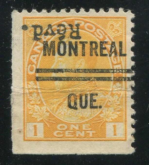 0105CA1710 - Canada #105 - Used Doubled Paper Variety