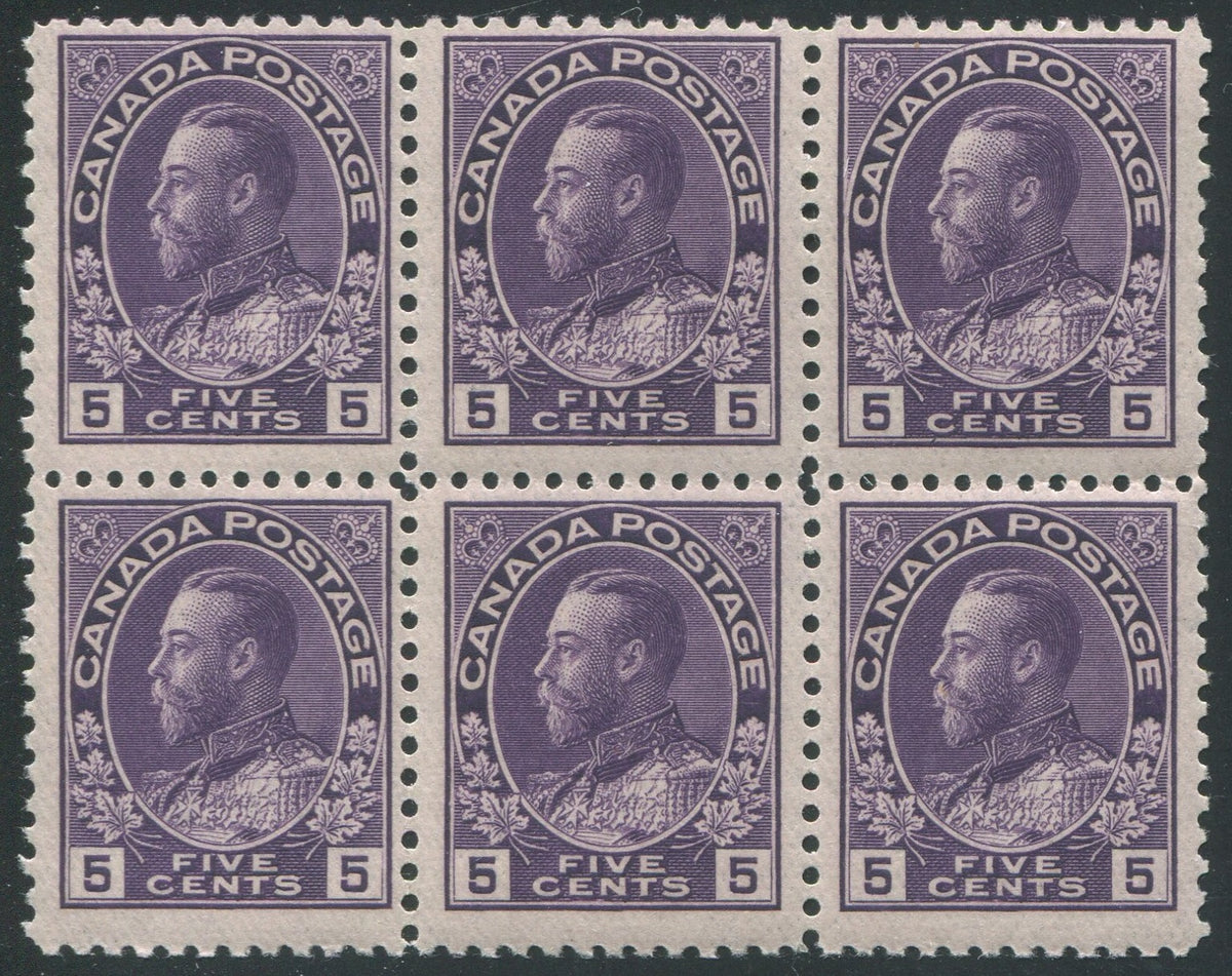 0112CA1901 - Canada #112a Block of 6