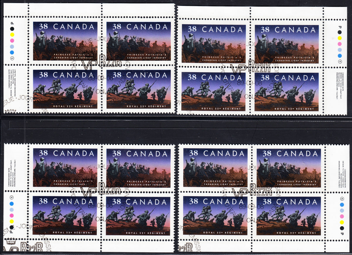 1250CA1809 - Canada #1250ii Used Inscription Block Matched Set