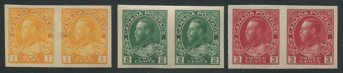 0136CA2212 - Canada #136, 137, 138 Imperf Pair Set