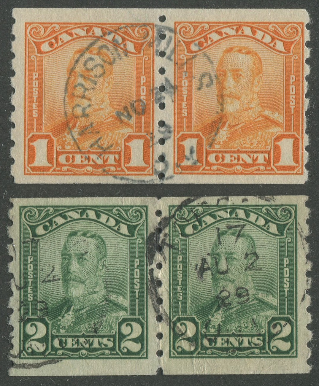 0160CA2209 - Canada #160, 161 Pairs