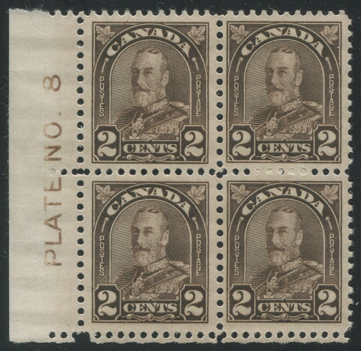 0166CA2210 - Canada #166 - Plate Block