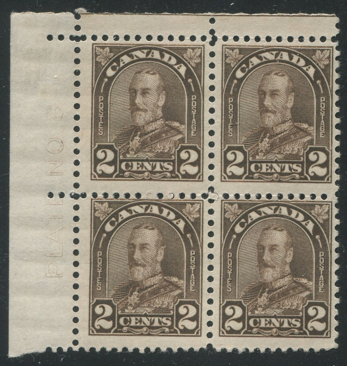 0166CA2210 - Canada #166 - Plate Block