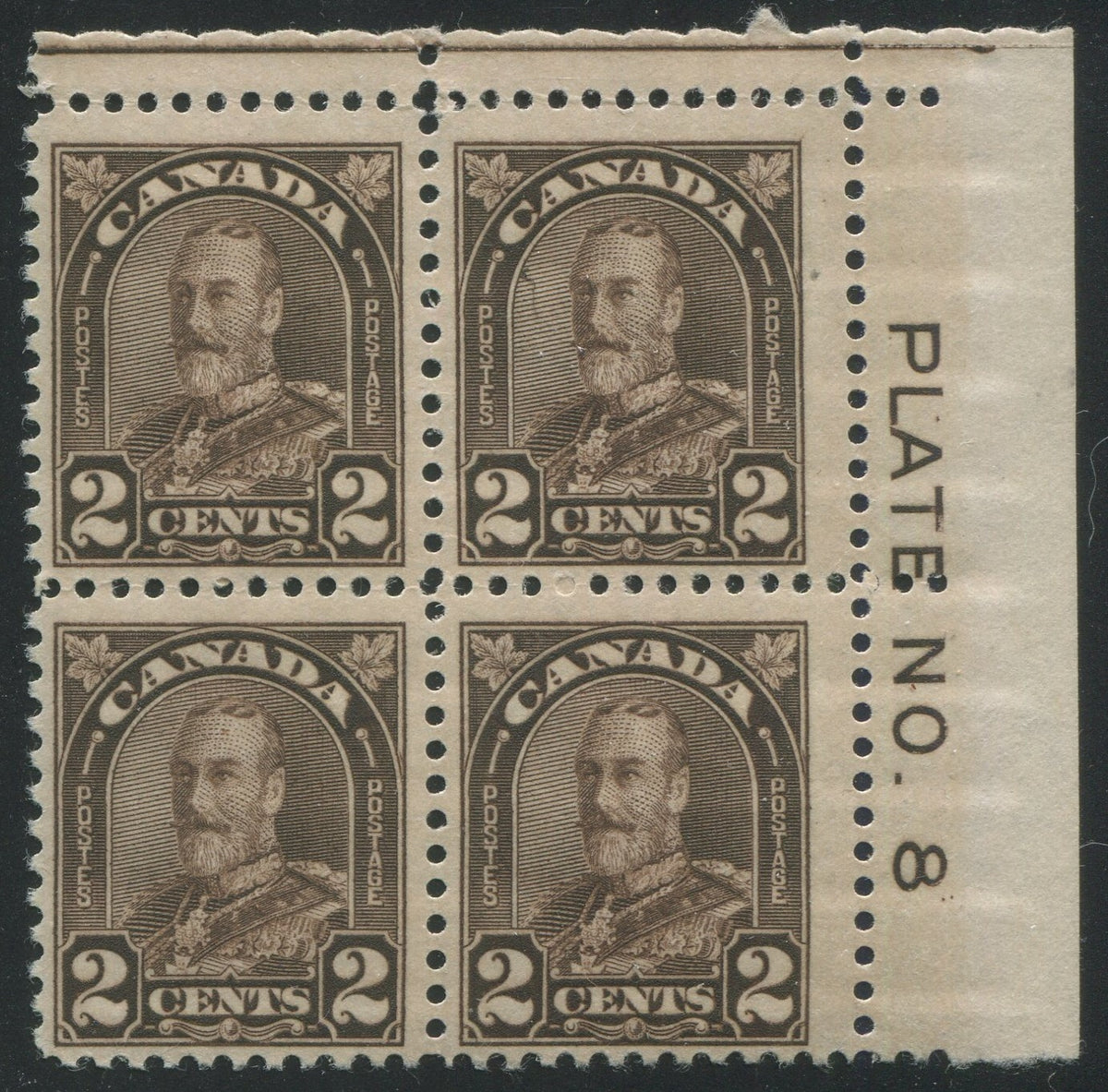 0166CA2210 - Canada #166 - Plate Block