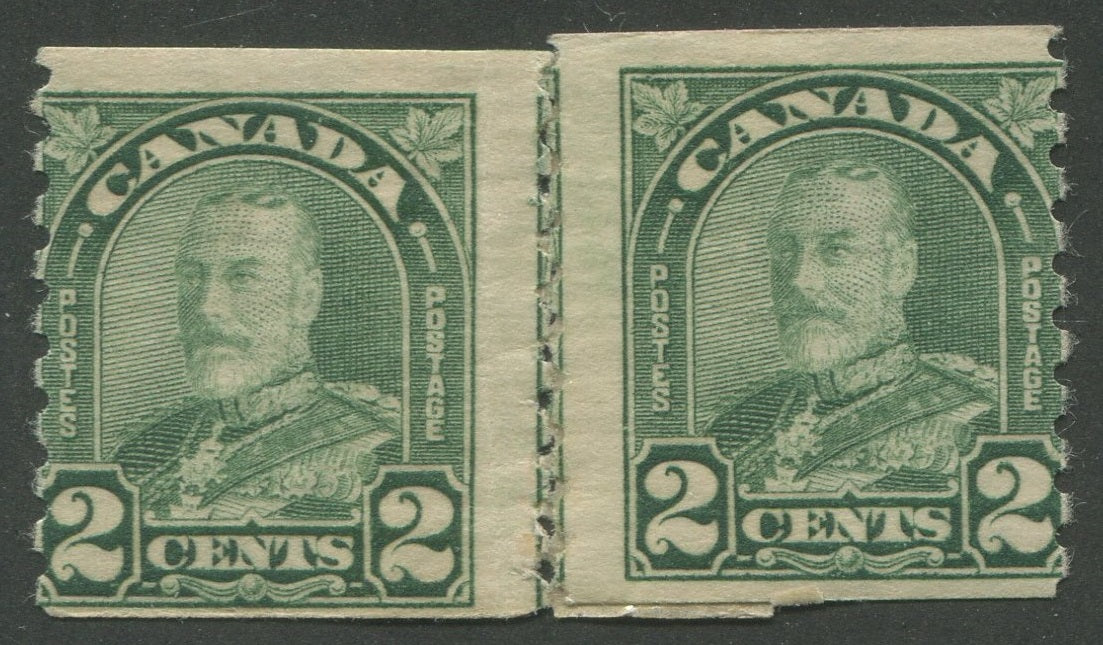 0180CA2206 - Canada #180i Line Pair, Post Office Repair