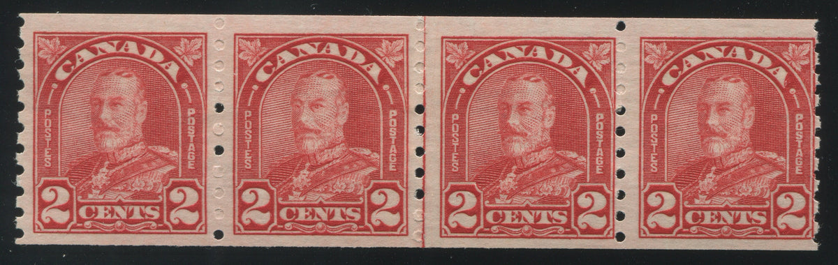 0181CA1710 - Canada #181iii - Mint &#39;Cockeyed King&#39; Strip of 4