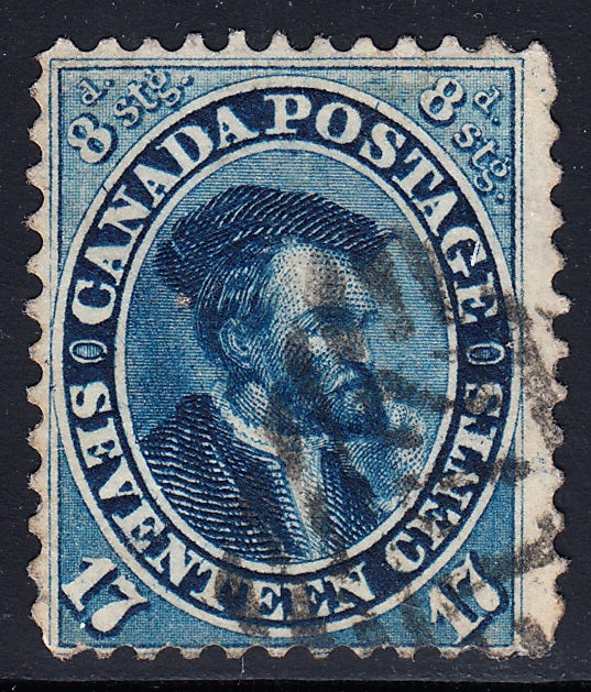 0019CA1707 - Canada #19, Irish Diamond Numeral Cancel