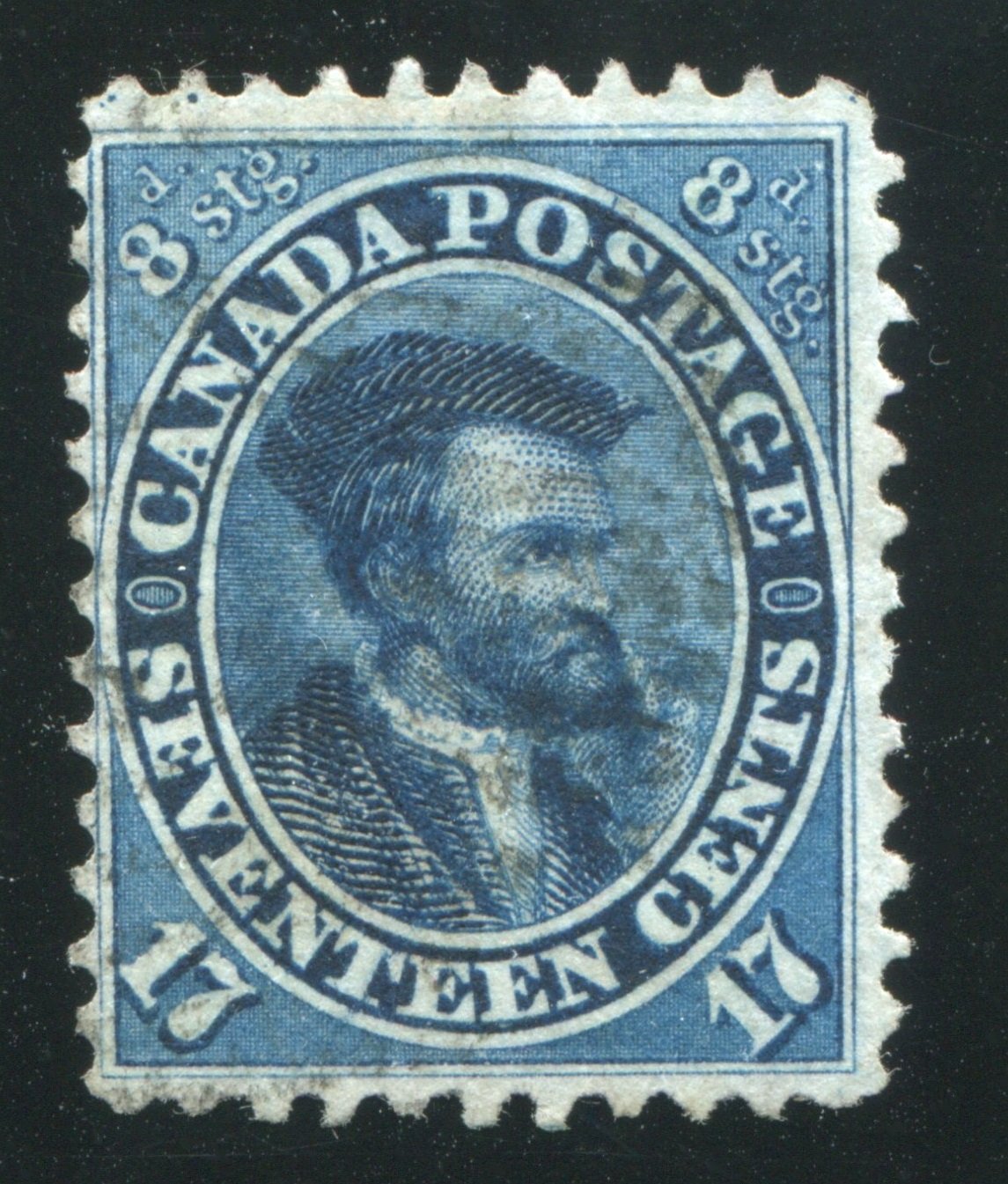 0019CA1708 - Canada #19iv - Used, Major Re-Entry