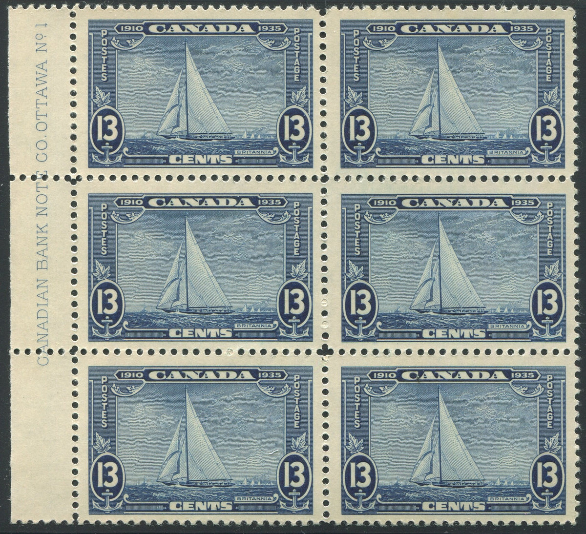 0216CA1910 - Canada #216 Plate Block of 6