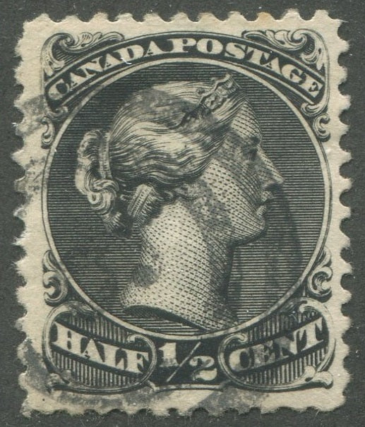 0021CA2002 - Canada #21, 2-Ring Numeral Cancel &#39;6&#39;
