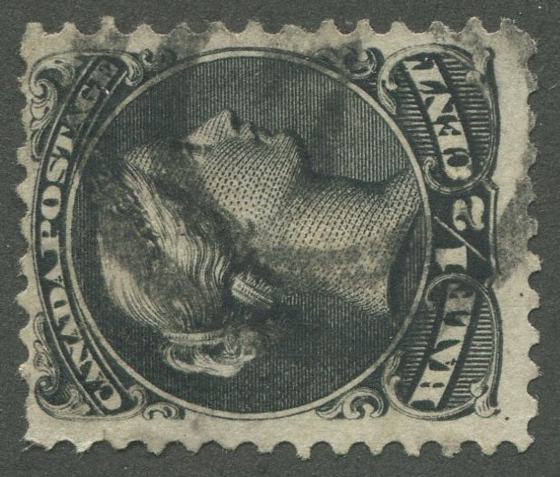 0021CA2002 - Canada #21, 2-Ring Numeral Cancel &#39;7&#39;