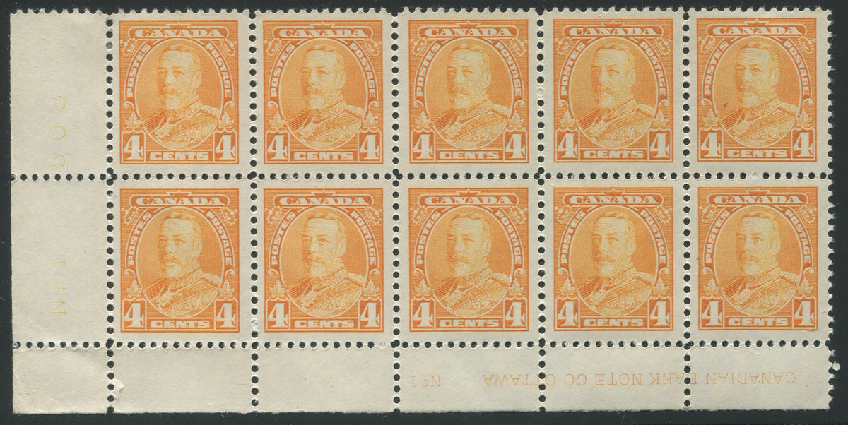 0220CA2209 - Canada #220 - Plate Block of 10