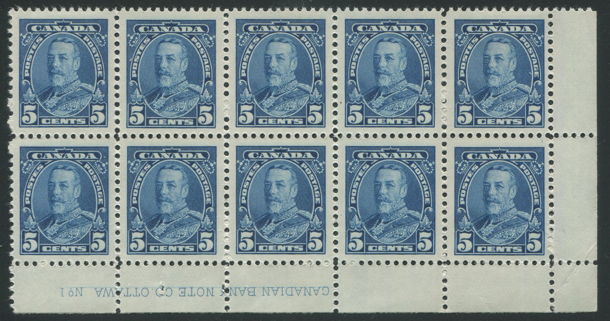 0221CA2208 - Canada #221 - Plate Block of 10