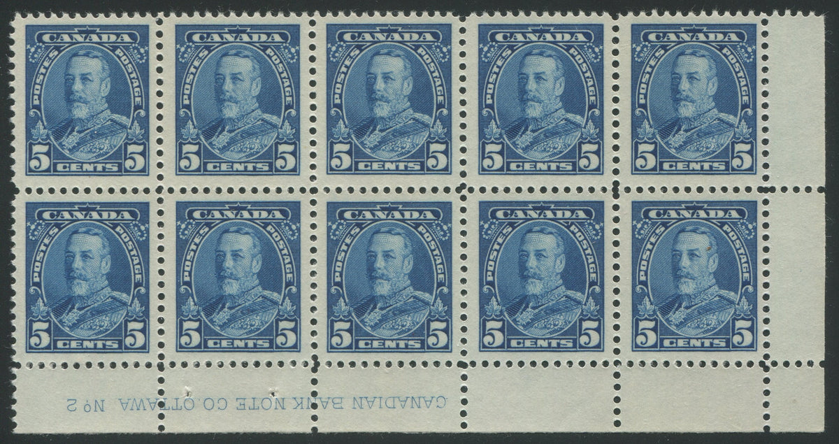 0221CA2208 - Canada #221 - Plate Block of 10