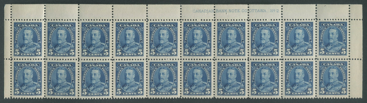 0221CA2209 - Canada #221 - Top Sheet Margin Block of 20