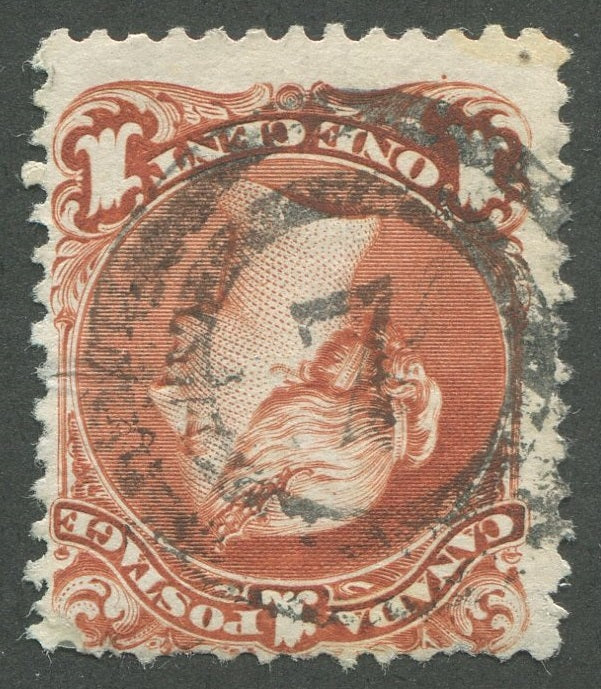 0022CA2002 - Canada #22, 2-Ring Numeral Cancel &#39;7&#39;
