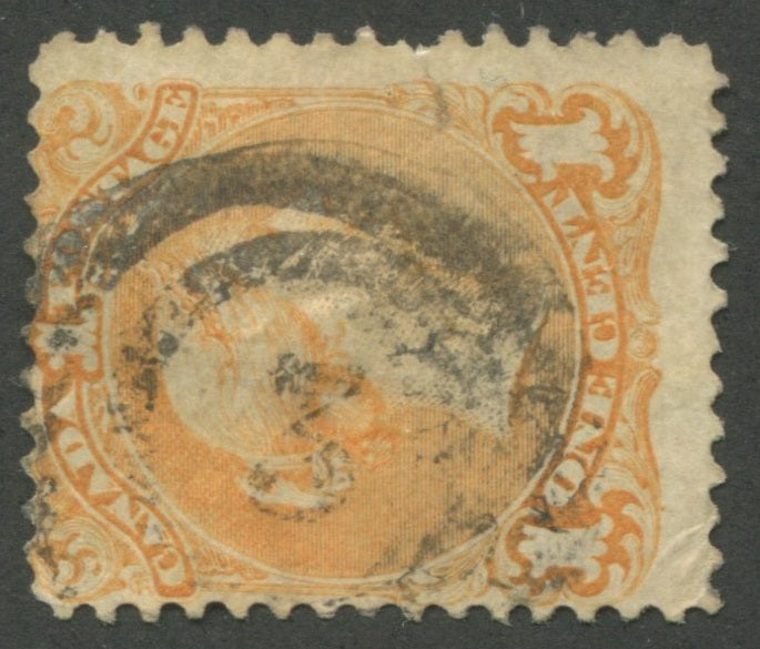 0023CA2002 - Canada #23, 2-Ring Numeral Cancel &#39;3&#39;