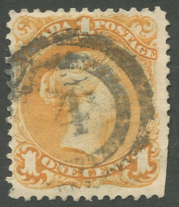 0023CA2002 - Canada #23, 2-Ring Numeral Cancel &#39;4&#39;